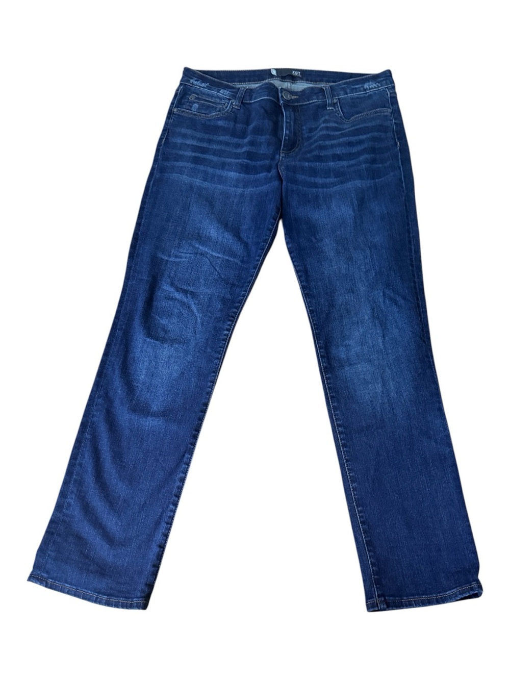 Kut from the Kloth Catherine Boyfriend Straight Leg Jeans in Dark Blue Wash - Picture 2 of 7